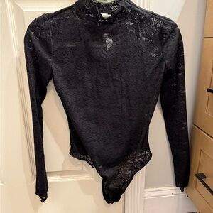 PINK VS Turtle Neck Lace body suit